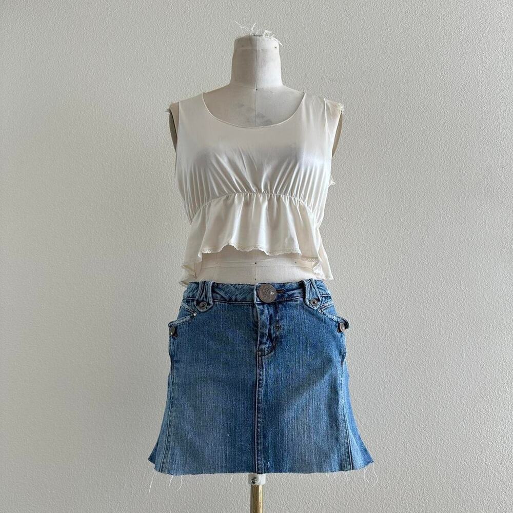 handmade ivory nylon lace camisole tank